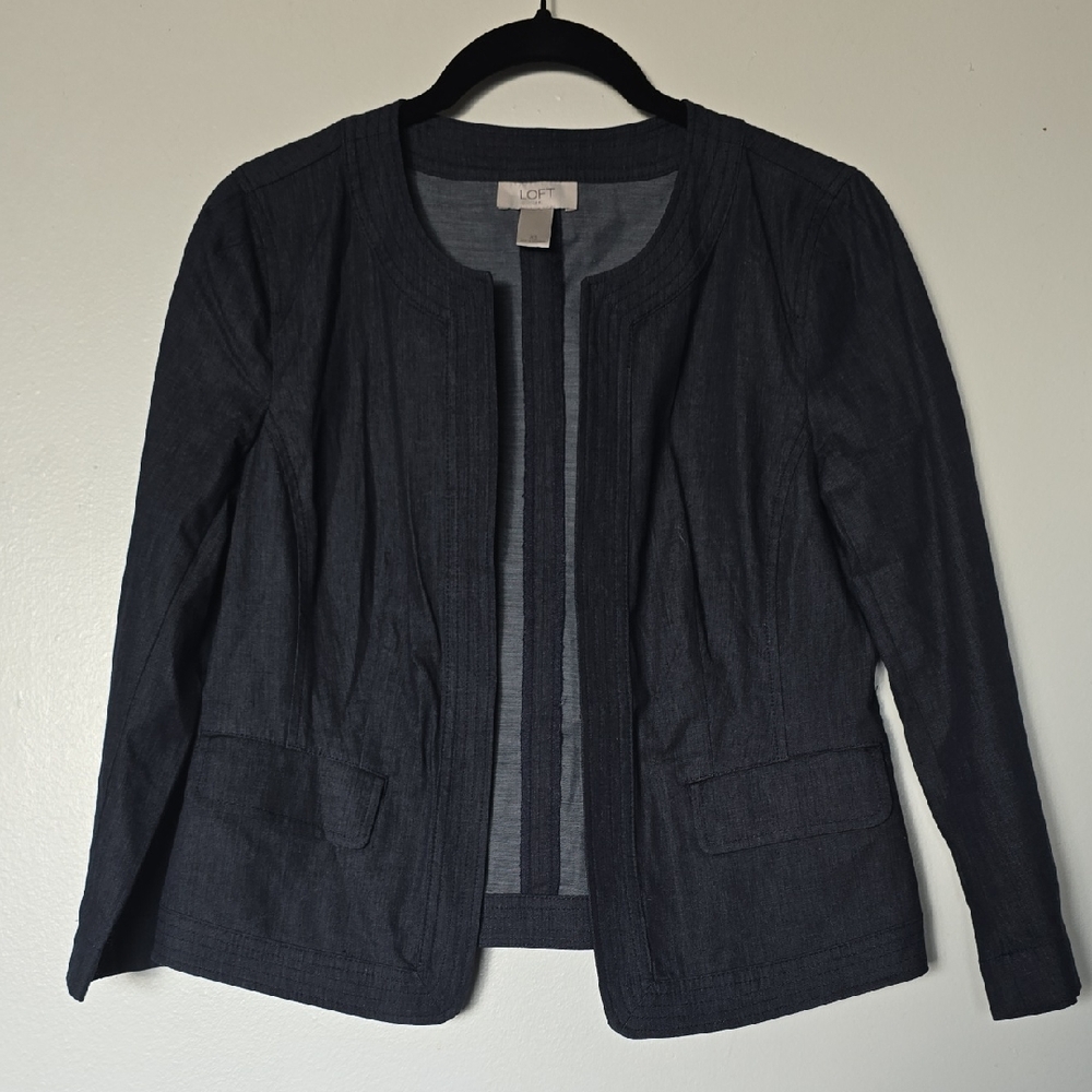 LOFT Charcoal Denim Women's Blazer